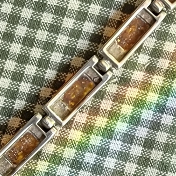 COPY - 🍂Vintage Sterling Silver Baltic Amber Bracelet - Picture 8 of 8